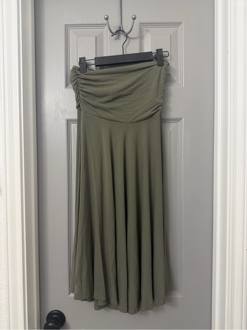 Tommy Bahama Olive Strapless Maxi Dress